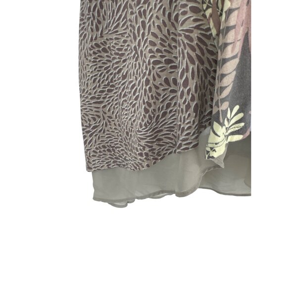 Logo by Lori Goldstein Long Sleeve Womens Tunic With Sheer Layer Hem Size 1X - Picture 3 of 11